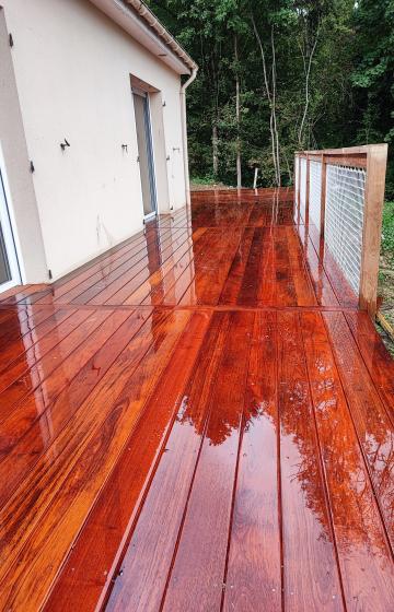 terrasse en bois sur pilotis Seine et Marne