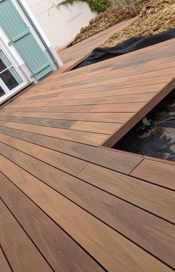 terrasse en bois composite Île de France