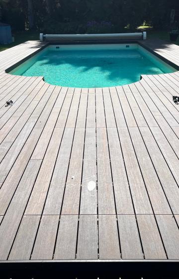 terrasse bois piscine 77