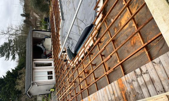 Courbe parfaite sur terrasse composite 77