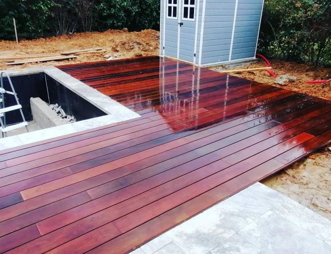 Terrasse en bois exotique IPE à Bailly-Romainvilliers (77)