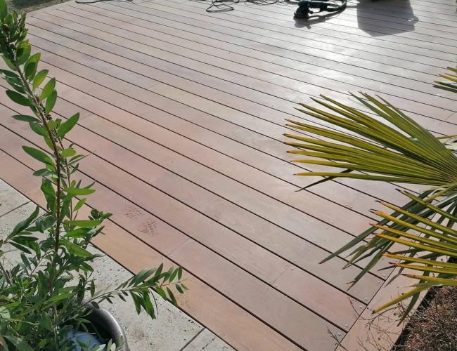 Pose d'une terrasse en bois exotique IPE à Servon (77)