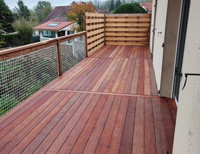 terrasse en bois sur pilotis Seine et Marne