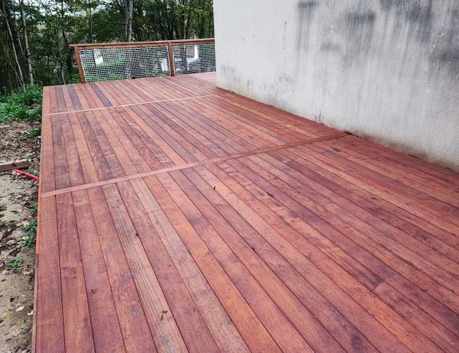 terrasse en bois sur pilotis Seine et Marne