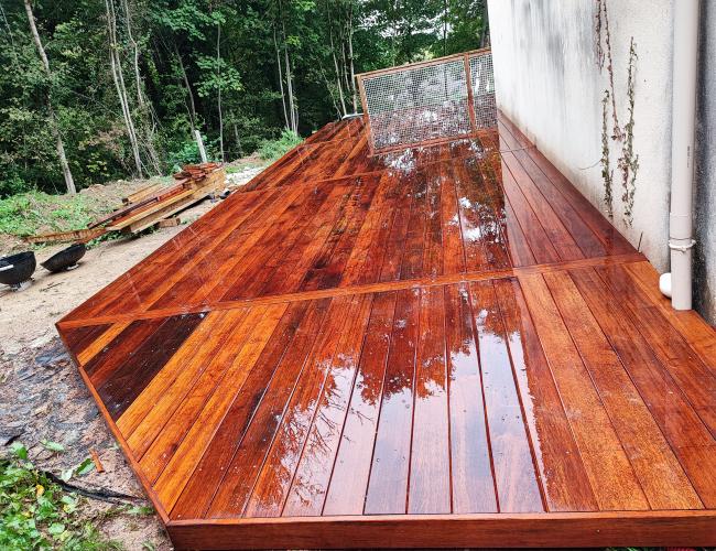 terrasse en bois sur pilotis Seine et Marne