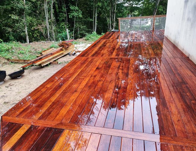 terrasse en bois sur pilotis Seine et Marne