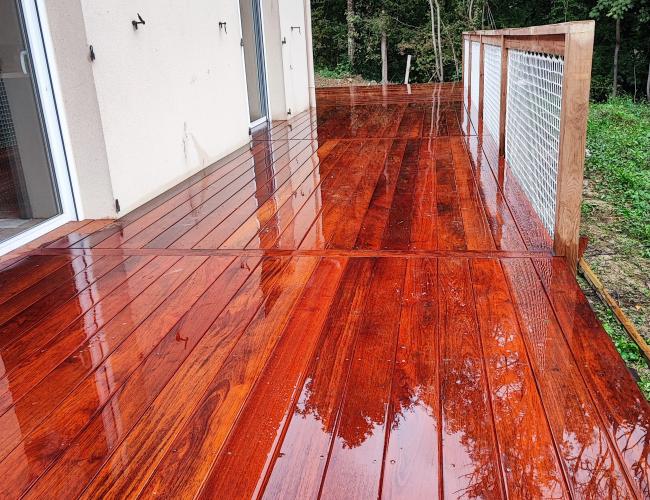 terrasse en bois sur pilotis Seine et Marne