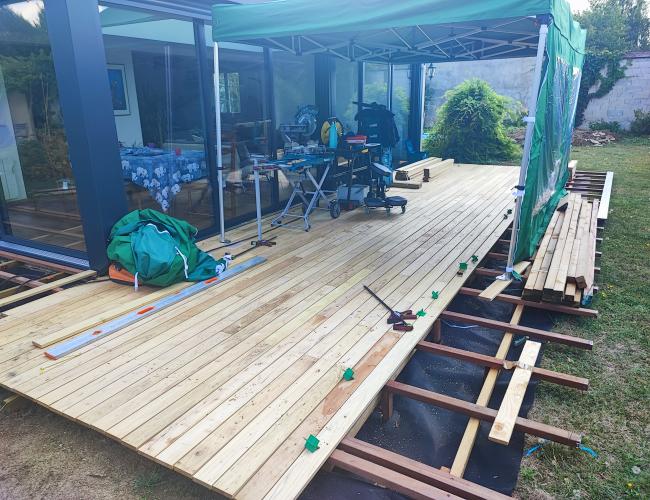 terrasse en bois Robinier faux acacia Bailly Romainvilliers 77