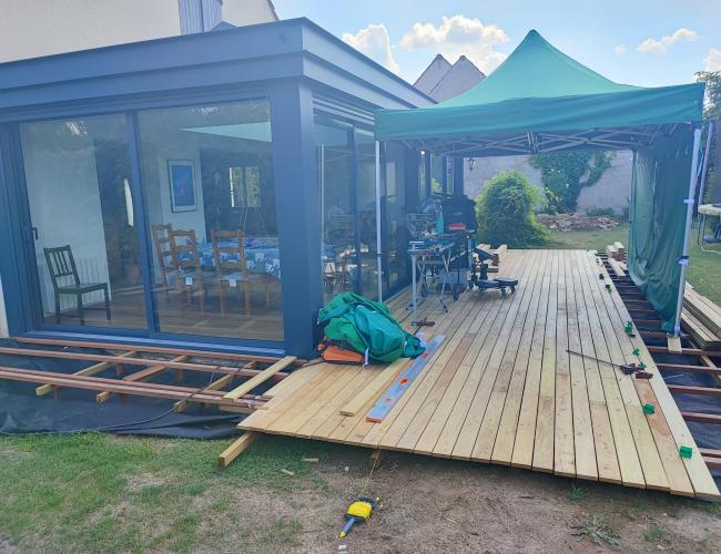 terrasse en bois Robinier faux acacia Bailly Romainvilliers 77