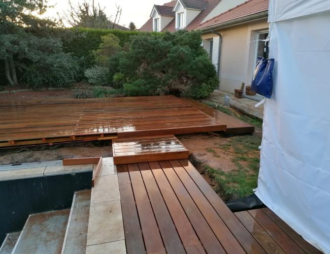 Création de terrasse en bois exotique Bussy Saint Georges (77)