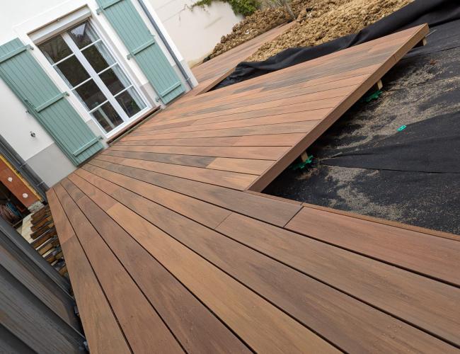 terrasse en bois composite Île de France